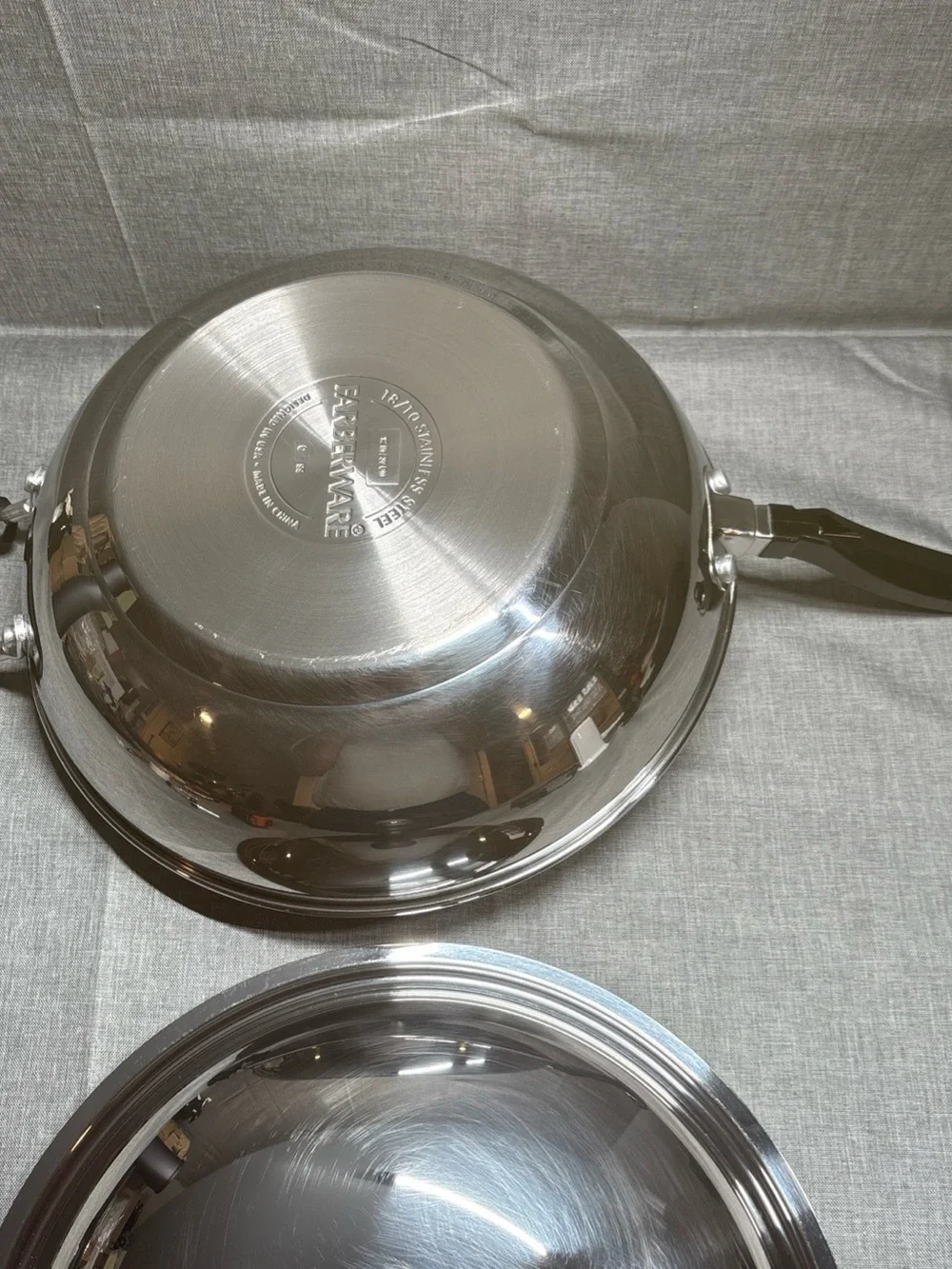 Farberware Brilliance 12” Skillet/Wok 18/10 Stnlss Steel W/ Unique Wok Domed Lid